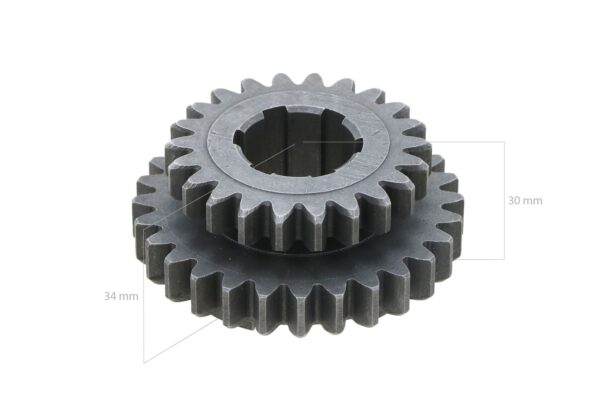 Ingranaggio Iseki TX-, TU-Serie 22DX28D 6 Denti, Bolens, White, Massey Ferguson, - immagine 2