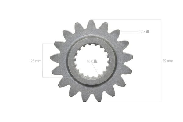 Ingranaggio PTO Kubota B7200 17TX18T