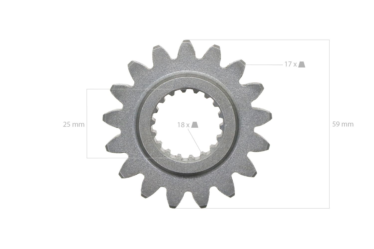 Ingranaggio PTO Kubota B7200 17TX18T