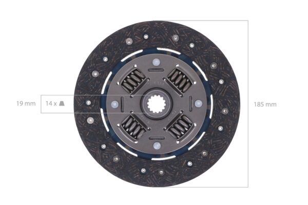 Kit frizione Iseki TU1400, TU1500, TU1600 - 14 Denti - immagine 5