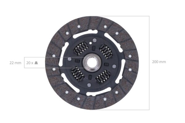 Kit frizione Yanmar, YM195, YM220, YM226, YM240, YM250, YM276, YM1500, YM1600, YM1700, YMG1800, YM1810, YM1900, YM2000, YMG2000, YM2001, YM2010, YM2210, YM2210B, YM2301, YM2310M - immagine 6