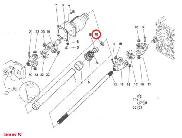 Guarnizione assale anteriore (albero motore) KUBOTA B-Types, Zen Noh ZB-Types - immagine 5