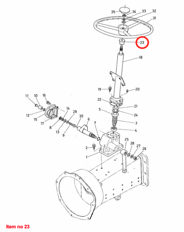 Boccola in gomma per piantone dello sterzo Kubota Bulltra, B-, G-Types, Zen Noh ZB-Types, , - immagine 3
