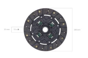 Disco frizione Iseki TE, TS, TL, TU, Yanmar YM, F, FX, Hinomoto E, Bolens,