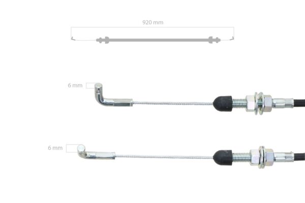 Cavo pedale acceleratore Iseki serie TU (Landleader) 3015, 3020, 3025, - immagine 2