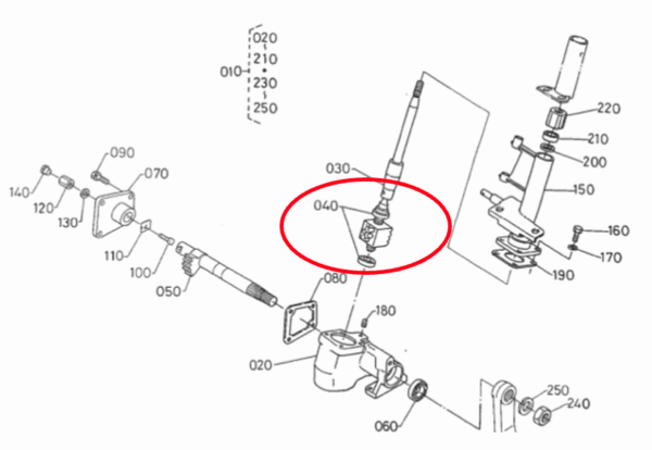 Cuscinetto dello sterzo Kubota Aste, B, B1, Hinomoto CX, Yanmar YM, F, Zen Noh, Ford, New-Holland - immagine 3