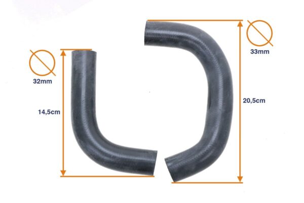 Set manicotti radiatore Kubota B1600, B7200, B9200 - immagine 2