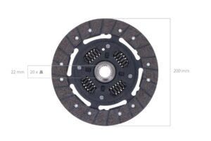 Disco frizione Yanmar YM1500, YM1500D, YM1600, YM1700, YM1900, YM195, YM2000, YM240 / John Deere 650, 750