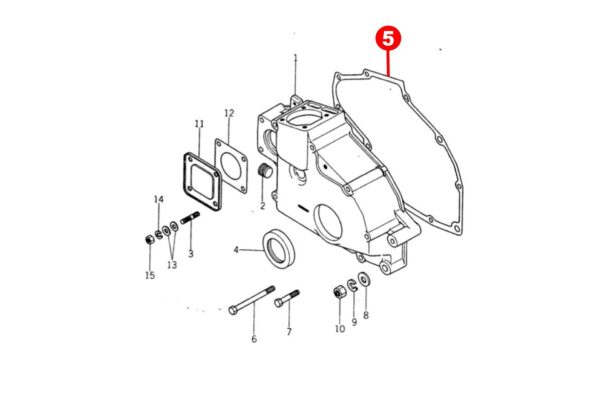 Guarnizione scatola ingranaggi Mitsubishi KE55, KE70, KE75, Iseki TX, Bolens - immagine 2