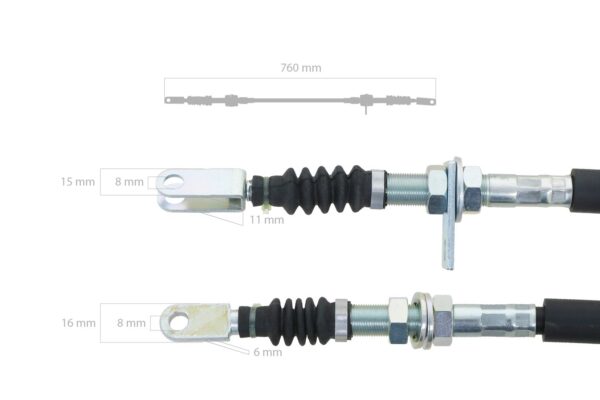 Iseki Cavo reversibile TA E TK-SERIE 5035, 5040, 5135, 5140, Massey Ferguson 1240, 1250, 1260, - immagine 4