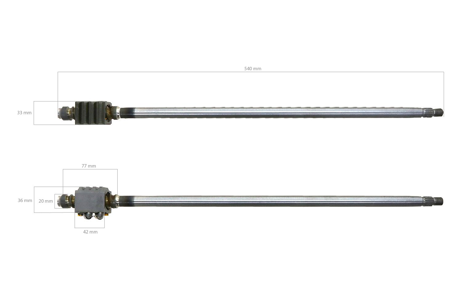 Albero dello sterzo Kubota B5200, B6200, B7200