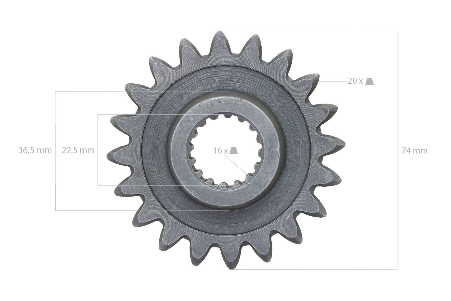 Ingranaggio 20TX16T