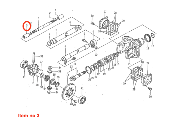 Manicotto trasmissione 4WD Iseki Sial, SF, TA, TE, TF, TG, TH, TK, TL, TLE, TM, TS-Tipi, Massey Ferguson - immagine 2