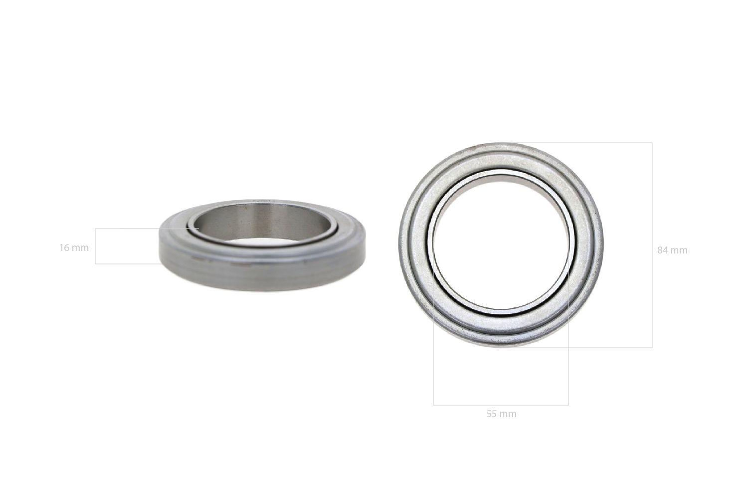 Cuscinetto reggispinta frizione 55x85x16mm Kubota, Ford/ New Holland, Iseki, Massey Ferguson, etc.