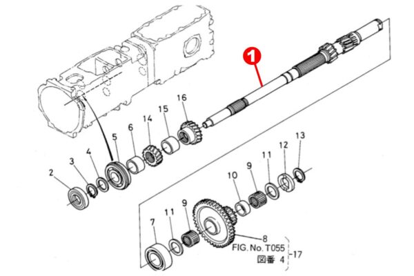Riduttore albero principale Kubota L1-Tipi, L2250, L2550, L2850, - immagine 5