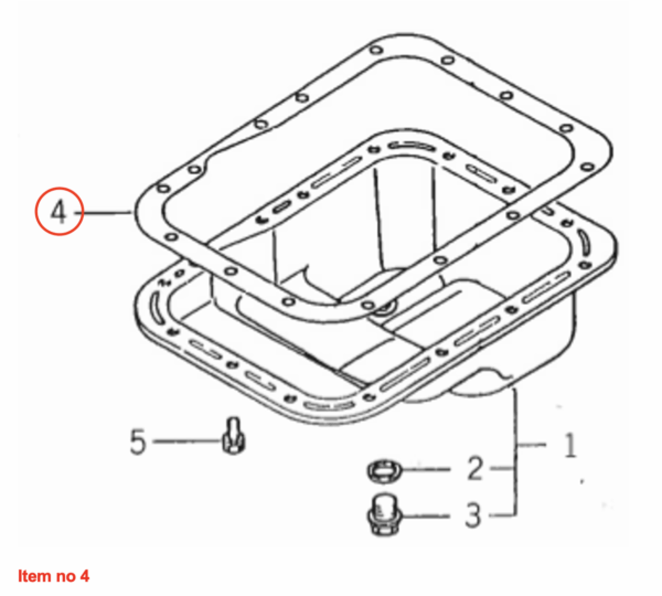Guarnizione carter Mitsubishi K3, MVS3L, MVS3L2, S3L, S3L2, Captain Startrac, Etc., - immagine 2