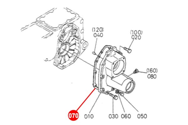 Kubota guarnizione trasmissione finale Kubota B1-, B-, F-Types, Zen Noh ZB-Types - immagine 2
