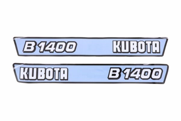 Set Adesivi decalcomania cofano Kubota B1400