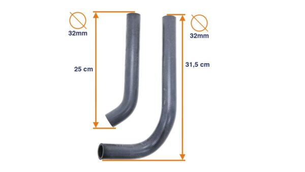 Set manicotti radiatore Kubota B1-14, B1-15, B1-16, B1-17 - immagine 2