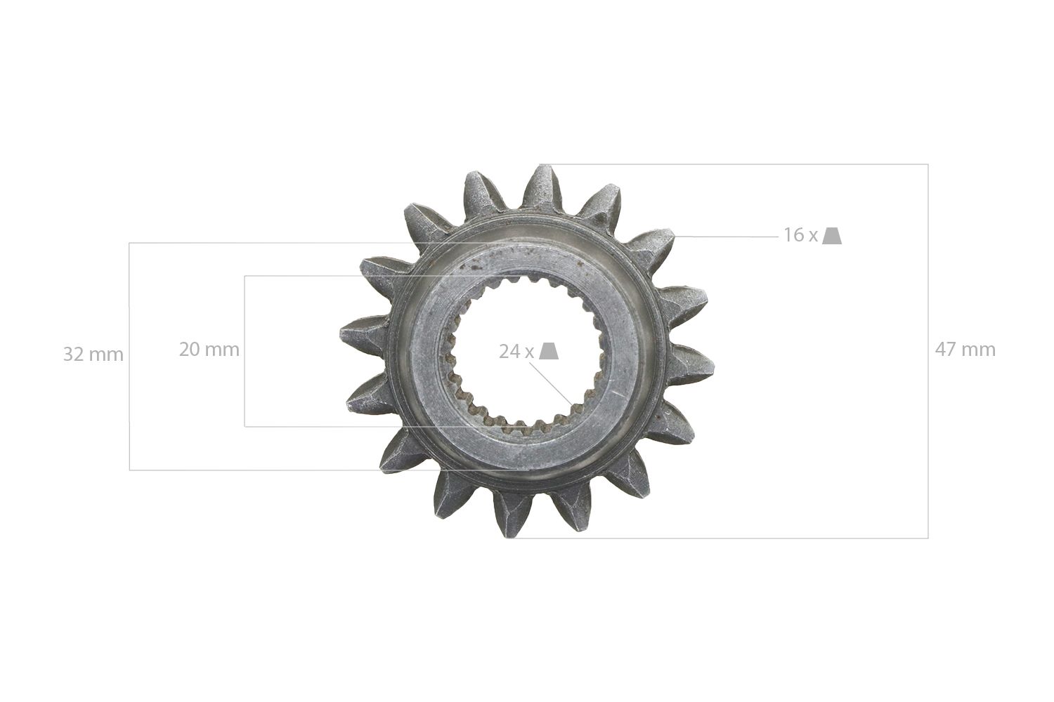 Ingranaggio 16TX24T