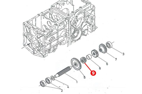 Ingranaggio 13TX16T Kubota B1200, B1400, B1402, B1-14, B1-15, B40 - immagine 6