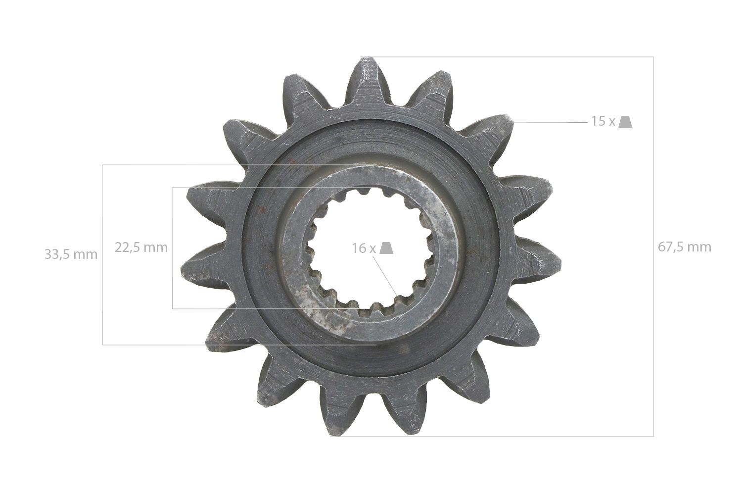 Ingranaggio Kubota B1200, B1400, B1402, B40 15TX16T