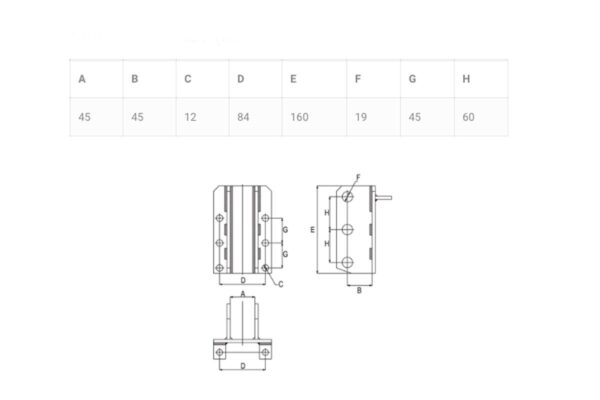 Piastra fissaggio terzo punto Kubota B1600, B1702, B1902, B1-16, B1-17 - immagine 3