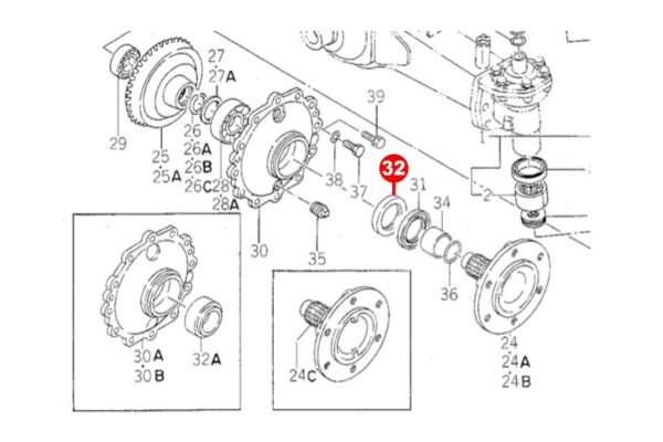Semiasse paraolio 4WD 50x72x12 Iseki TE4270, TE4350, TS1610, TS1910, - immagine 5