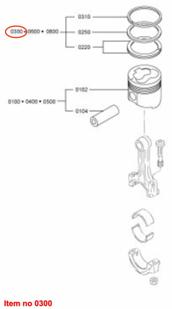 Set anelli pistine STD 76mm Mitsubishi L2E, L2E2, L3E, L3E2, MVL3E, Captain, Startrac, Etc., - immagine 2