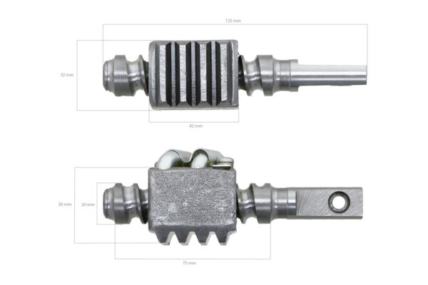 Perno per attacco attrezzi c/dado Yanmar serie F 125mm - immagine 4