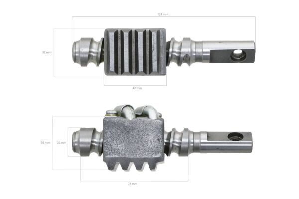 Albero di sterzo (corto) Kubota Aste, Bulltra-, B-Types, Hinomoto CX-Types - immagine 4