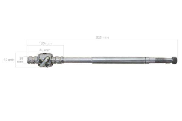 Albero dello sterzo Massey Ferguson 133, 135, 140, 152, FE35, 35, 35X, 535mm - immagine 6