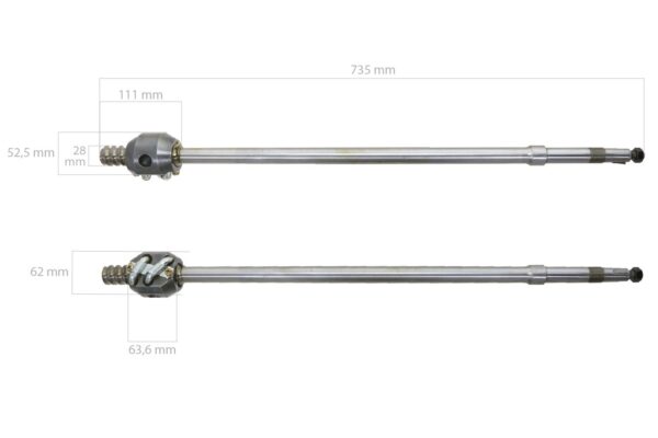 Albero dello sterzo Zetor 5711, 5718, 5745, 5748, 6711, 6718, 6745, 6748 - immagine 7
