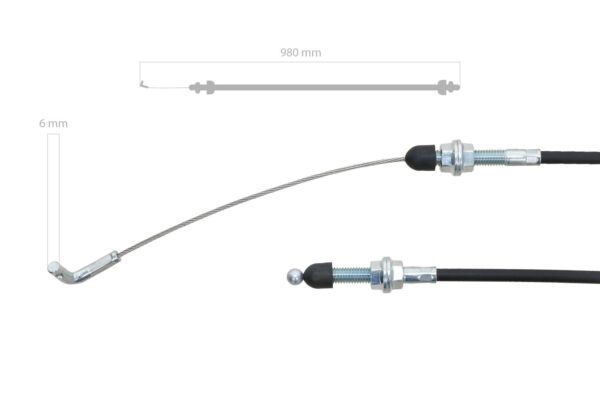 Cavo acceleratore (a pedale) Iseki TM-Tipi, Cavo HST TH-Tipi Massey Ferguson, - immagine 2