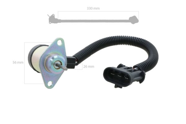 Kubota Solenoide di arresto, Bobcat T320, T750, T770, T870 - immagine 2