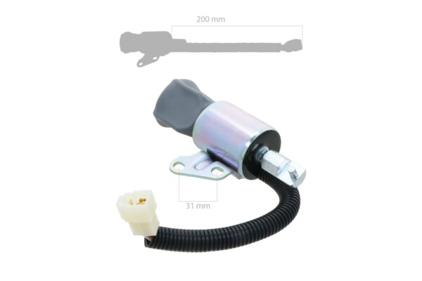 Kubota Solenoide di arresto D722, D902, Z482 - immagine 2
