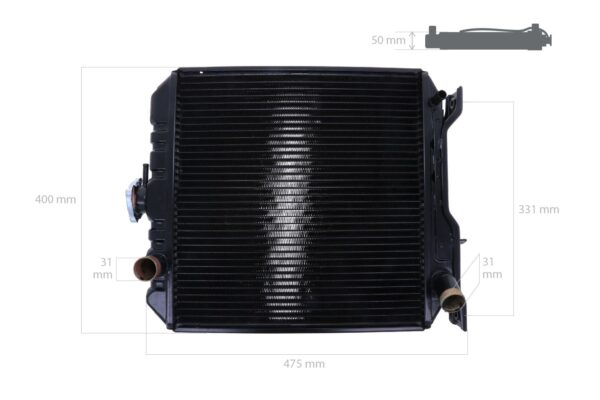 Radiatore Kubota Sunshine, L1-185, L1-195, L1-205, L1-215, L1-225, L1-235, L1-245, L1-255, L1-265, L1-285, ZL1-185, ZL1-195, ZL1-205, ZL1-215, ZL1-225, ZL1-235, ZL1-245, ZL1-255, ZL1-265, ZL1-285, L2650 L2950 - immagine 3