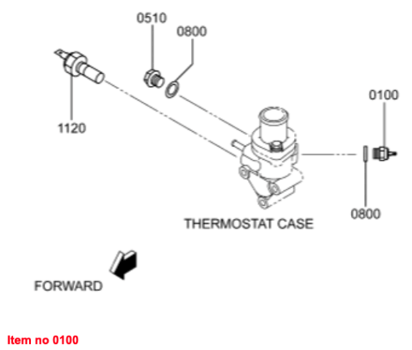 Interruttore termico 111 ºC Mitsubishi L2, L3, MVL3E, MVS3L, MVS3L2, S3L, S3L2, S4L, S4L2, Captain, Startrac, Etc., - immagine 3