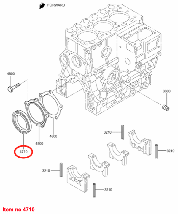 Guarnizione albero ( Posteriore) Mitsubishi K-, MVS3L, MVS3L2, S3L, S3L2, S4L, S4L2, Captain, Startrac, Etc., - immagine 2