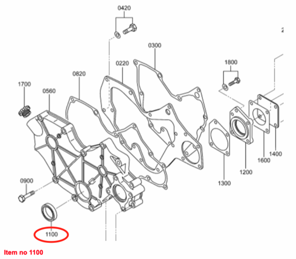 Guarnizioni Albero (anteriore) Mitsubishi K3, K4, MVS3L, MVS3L2, S3L, S3L2, S4L, S4L2, Captain, Startrac, Etc., - immagine 5