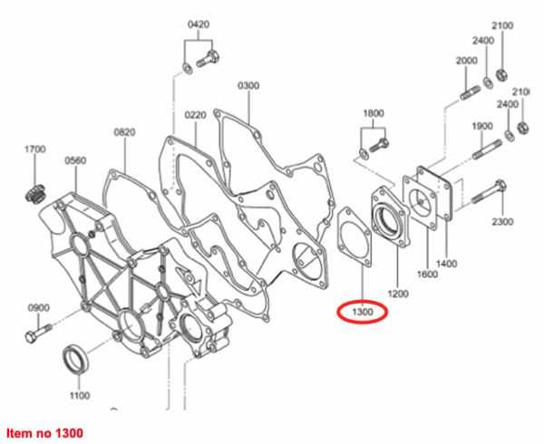 Guarnizione pompa idraulica tramoggia di svuotamento Mitsubishi, S3L, S3L2, S4L, S4L2, Captain, Startrac, Etc., - immagine 2