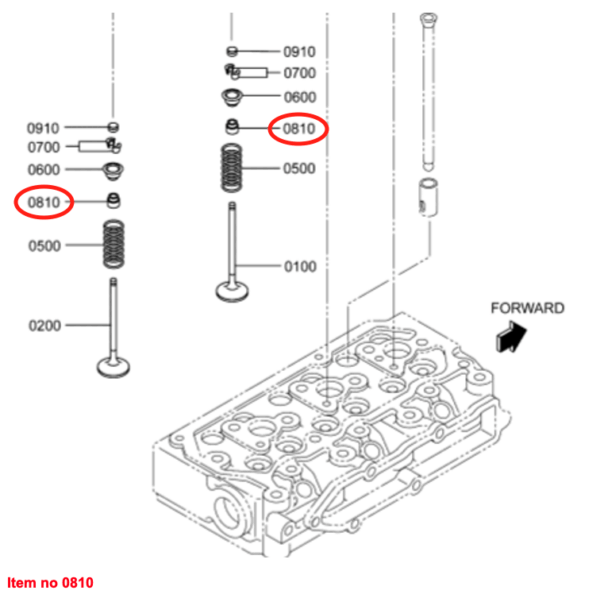 Guarnizione valvola Mitsubishi K, L, MVL3E, MVS3L, MVS3L2, S3L, S3L2, S4L, S4L2, Etc., Captain, Startrac, Etc., - immagine 2
