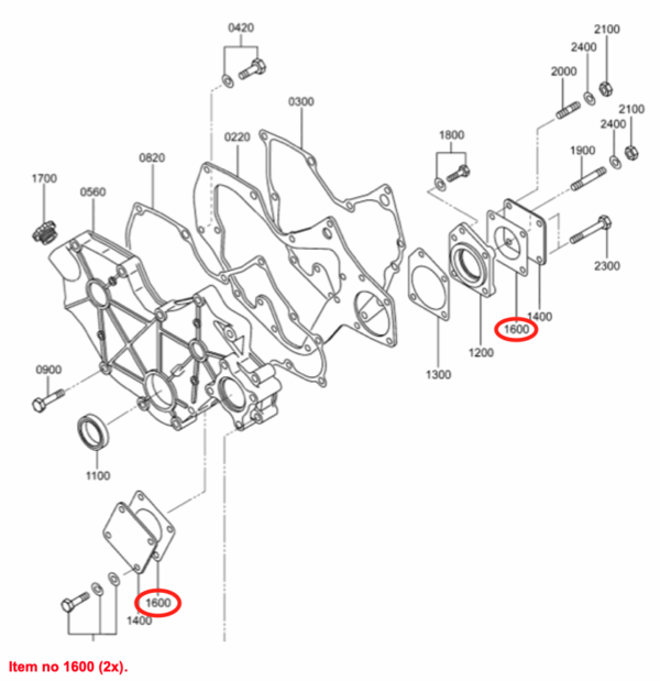 Guarnizione Pompe olio Mitsubishi, L2E, S3L, S3L2, S4L, S4L2, Captain, Startrac, Etc., - immagine 2