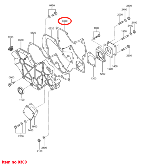 Guarnizione piastra frontale Mitsubishi, S3L, S3L2, S4L, S4L2, Captain, Startrac, Etc., - immagine 2