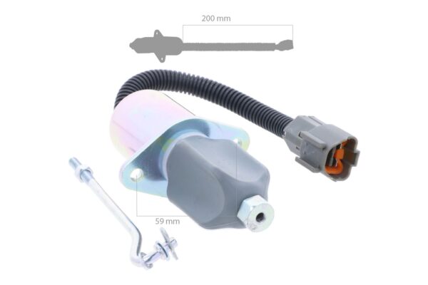 Solenoide di arresto Mitsubishi S4S, S6S, S4Q 12V - immagine 2