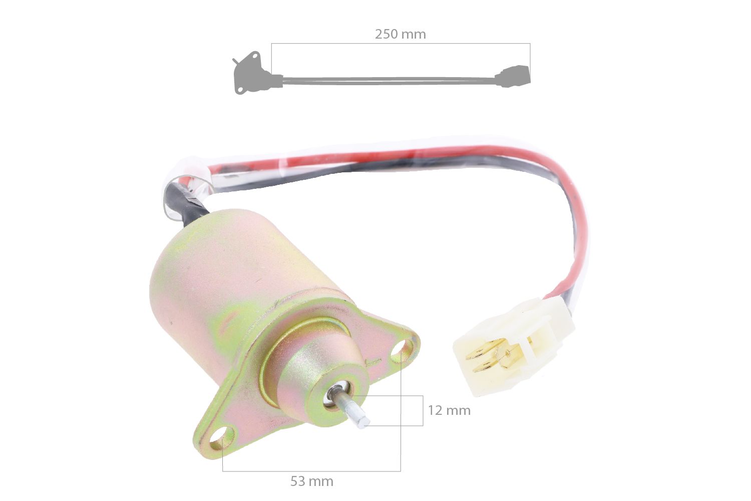 Solenoide di arresto Yanmar 3TN66, 3TNE68, 3TNV70, 3TNV76, 3TNE84, 3TNE88, 4TNE84, 4TNV94, 4TNV98, 4TNV106, 4TNV88