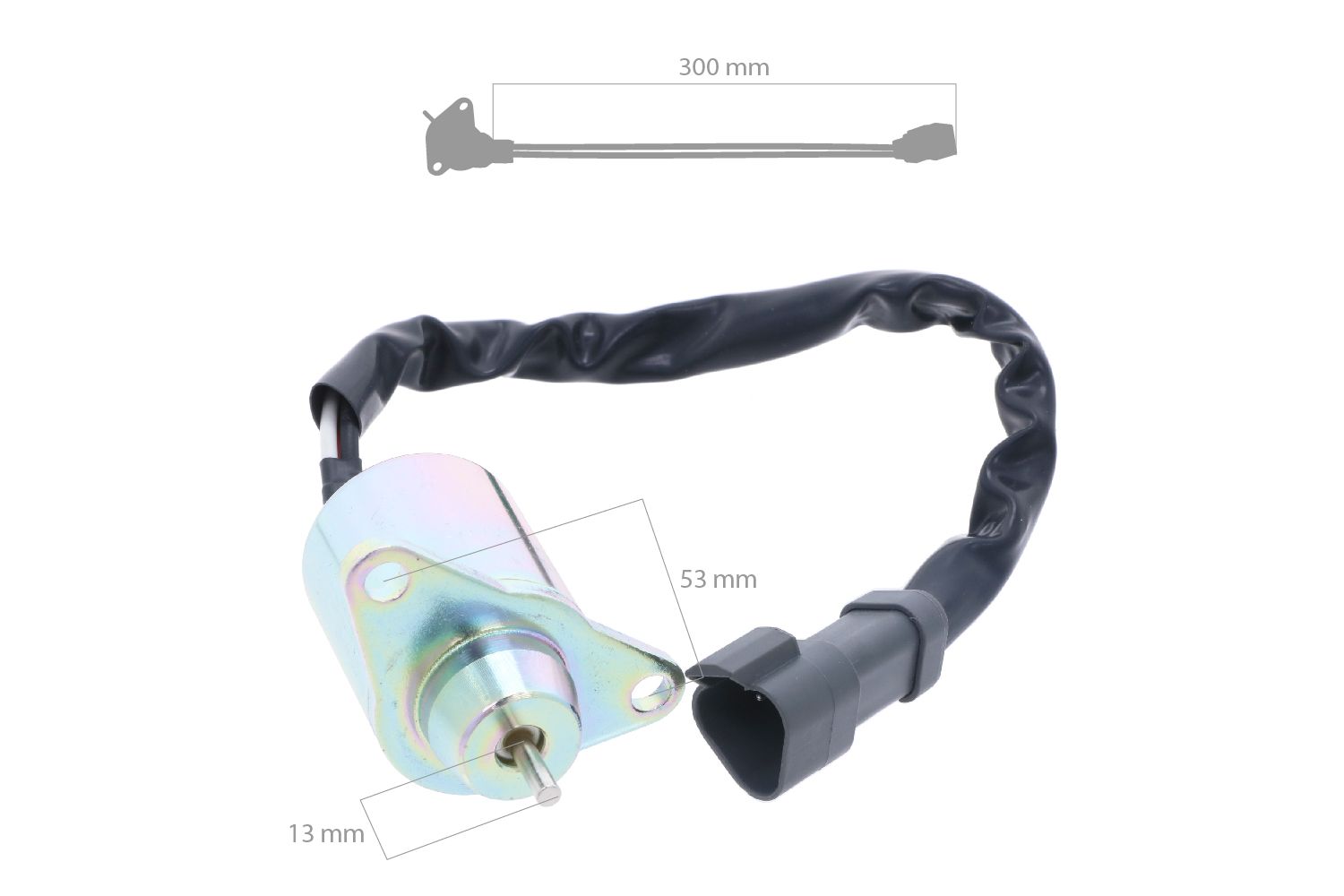 Solenoide di arresto 12 volt Yanmar 3TNA72, 3TNE72, 3TNE84, 3TNV80, 3TNV88, 4TNE84, 4TNE88, John Deere, Thermo King, Hitachi, Komatsu, Hyundai,
