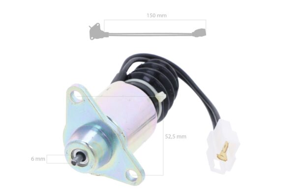 Solenoide di arresto 12 volt Yanmar Marine 2YM15, 3YM20, 3YM30, 3YM30AE, 3JH4E, 3JH5AE, 3JH5E, 4JH4AE, 4JH4E, 4JH5E, - immagine 2
