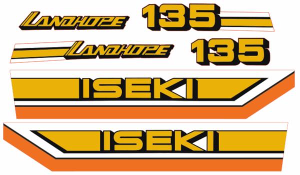 Set Adesivi decalcomania cofano Iseki Landhope TU135