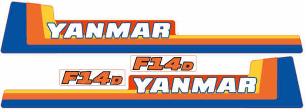 Set Adesivi decalcomania cofano Yanmar F14
